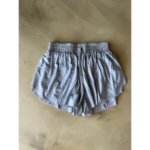Exarus Kids Butterfly Shorts Gray 2-in-1 Athletic Bike Shorts with Pockets 10Y